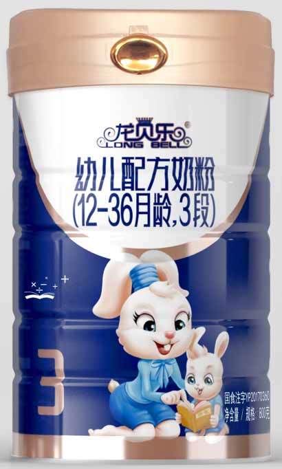2018年(nián)12月(yuè)份龍貝樂(yuè)幼兒(ér)配方奶粉800克